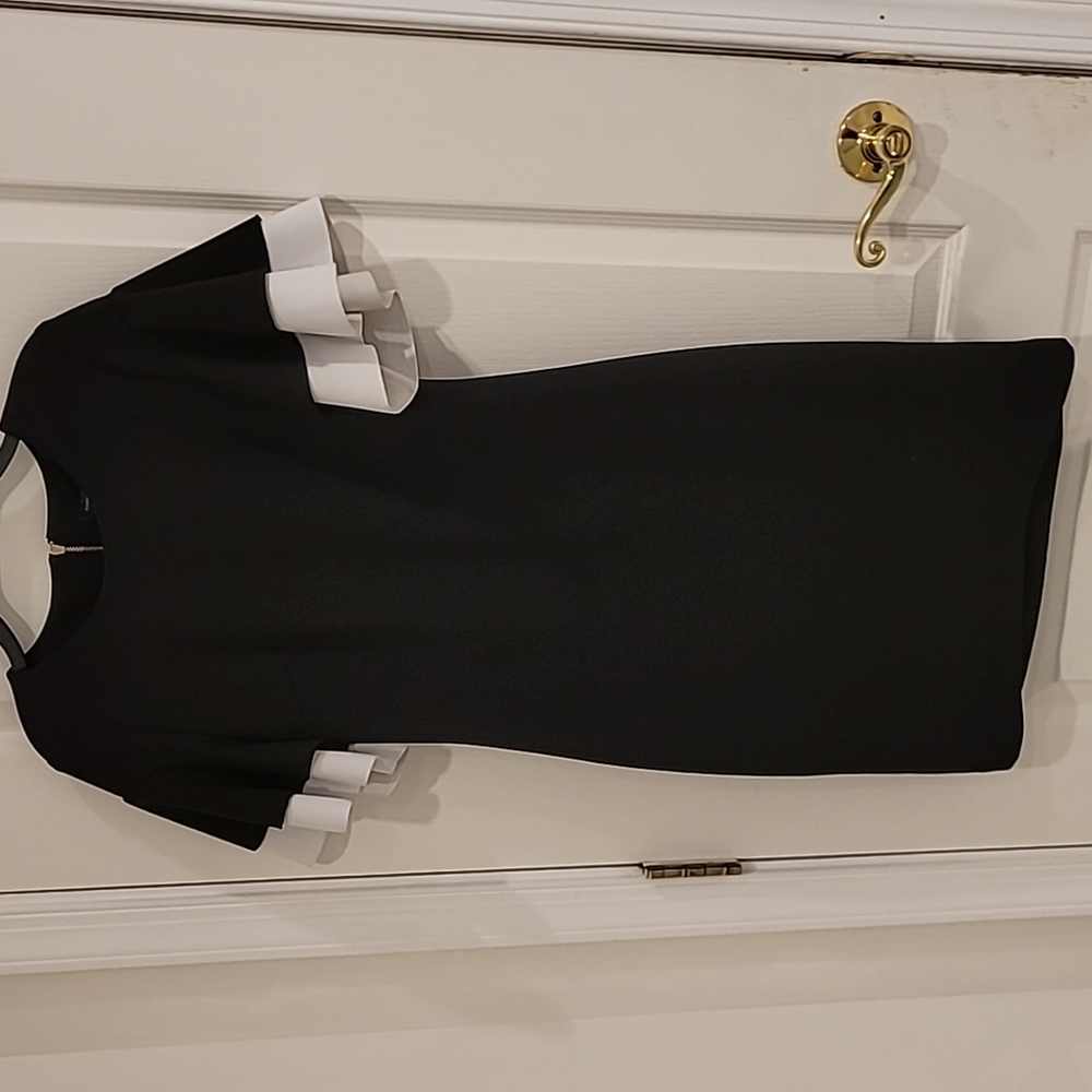 Tommy Hilgifer Black Flounce Sleeve Dress